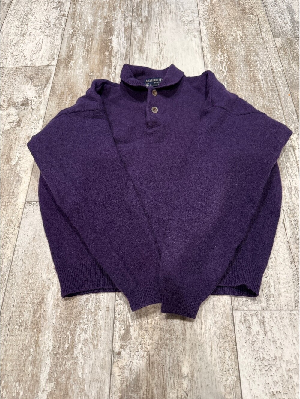 Vintage Abercrombie Fitch Country Clothes Purple Wool Sweater
